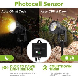 Paktonvo 70W Low Voltage Landscape Transformer with Timer and Photocell, AC 120V to 12V DC,Waterproof Outdoor Landscape Lighting Transformer for Landscape SpotLights Pathway Lights