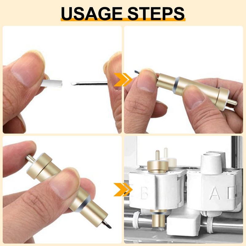 Keboyoe 6 Pcs Explore Deep Cut Blade With Housing 30°/45°/60°