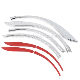 Chrome Rear Fender Accent Flare Trim ABS Fit For Harley Tri Glide Trike FLHXXX