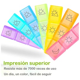 21 Cuadrículas Pastilleros Semanales Portátil Organizador , Pastilleros De Plastico Heobei Organizador De Pastillas Viaje De 7 Días