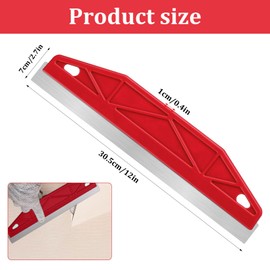 Paint Trim Guard, 12" Stainless Steel Paint Shield for Cutting in, Straight Edge Painters Tool, Wallpaper Scrapers for Decorating Tools, Edge Painting Tool, pPaint Guard for Skirting Boards Smearing