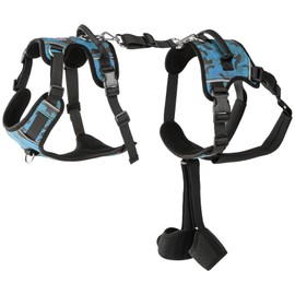 Dollephi Dog Lift Harness, Dog Lift Sling Carrier with Handle & Shoulder Sling, Support Harness for Rear Back Legs Helps,Disabled,Arthritis,Joint Injuries,Paralysis Up Stairs（Blue,Extra Large）