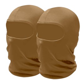 SHEVERCH 2 Pack Khaki Ski Mask Sun Protection Breathable Balaclava Face Mask Men Women Football Motorcycling
