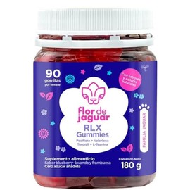 FLOR DE JAGUAR I RLX Gummies – Gomitas para Dormir sin Melatonina – Para Niños y Adultos – Valeriana, Pasiflora, L-Teanina y Toronjil – Apoyan el Desc