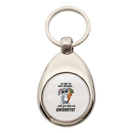 Huuraa Schlüsselanhänger viele Möhren.. Ich habe die grösste cooler Hase Geschenk Metall Einkaufswagenchip viele Möhren.. Ich habe die grösste Geschenkidee