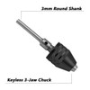 Mesee 2Pcs Mini Keyless Drill Chuck, 0.3-3.4mm Quick Change Chucks