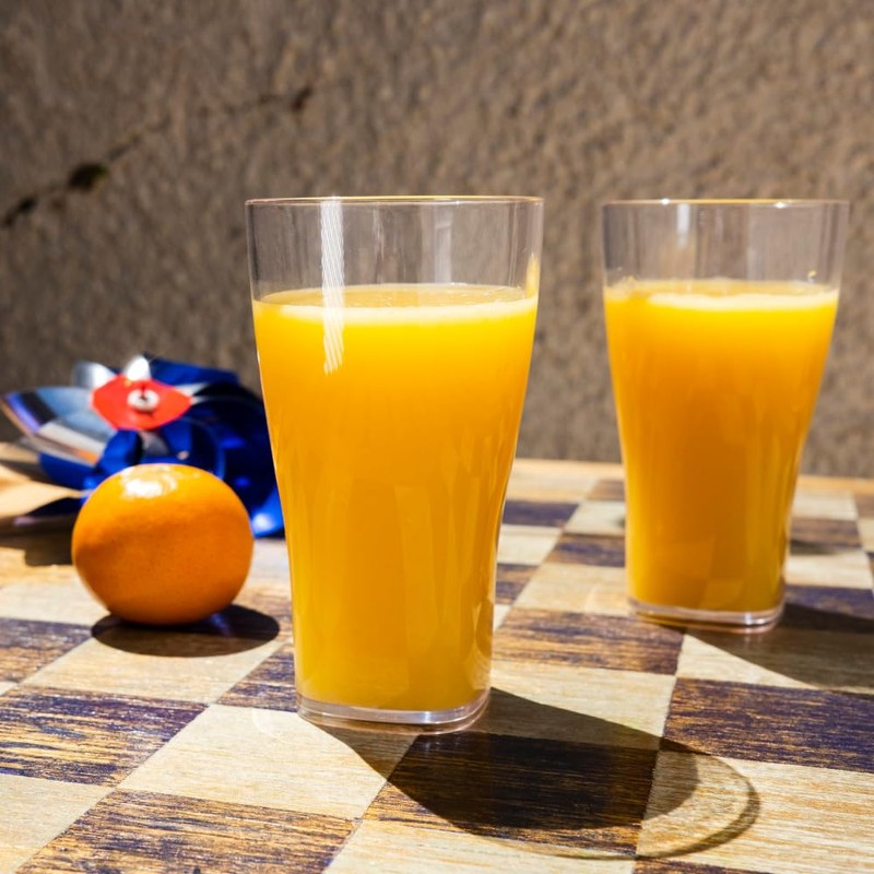 Set of 6 Virtually Unbreakable Reusable Plastic Octagon Shaped Tumblers.