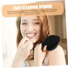 Minkissy 2pcs Bamboo Charcoal Facial Cleaning Sponges for Gentle Skin