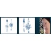 2 Sheets Temporary Rose Arrow Tattoo Flowers Tattoo Feather Tattoo