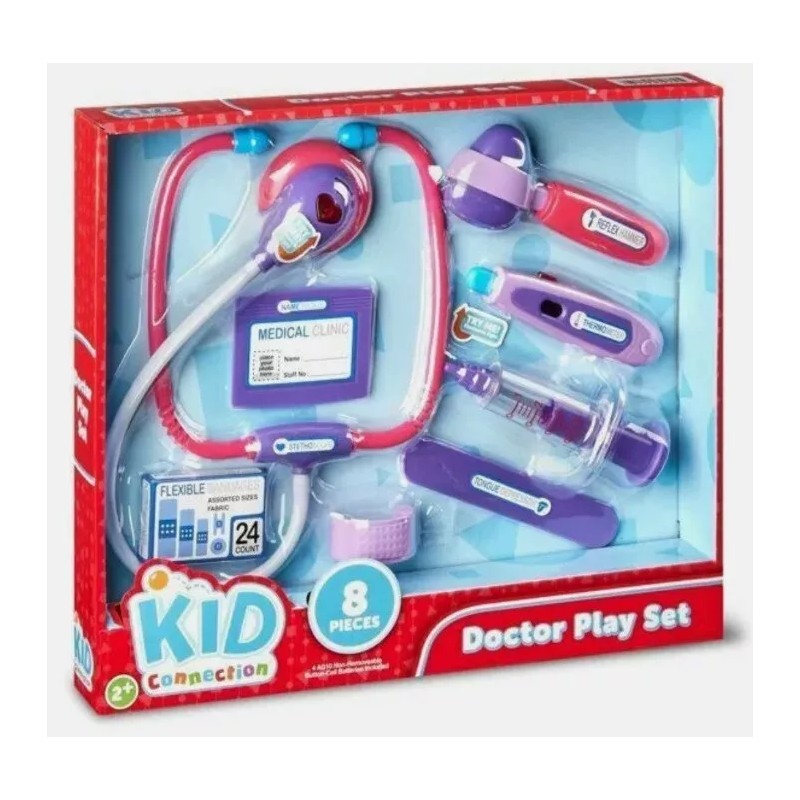 Kid Connection Doctor Play Set with Stethoscope, Multiple Colors, 8