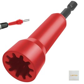 Wire Nut Twister Tool - Wire Twisting Tool for Drill with 1/4" Chuck, Robust and Multifunctional Wire Connector Driver, Ideal for Electricians and DIY Wiring Projects (Red - 1 Pack)