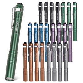 FASTPRO 24-Pack Pen Light, Aluminum LED Penlights with Batteries Included & Pre-Installed, Pocket Pen Flashlight for Inspections, Repairs, Camping and Emergencies