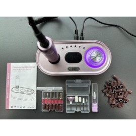 Nail Drill Machine, Electric Nail File with Adjustable Speed, Portable Electric Nail Drill for Acrylic Nails, Professional Nail Drill Machine, Nail File Kit for Manicure Pedicure Nail Needs