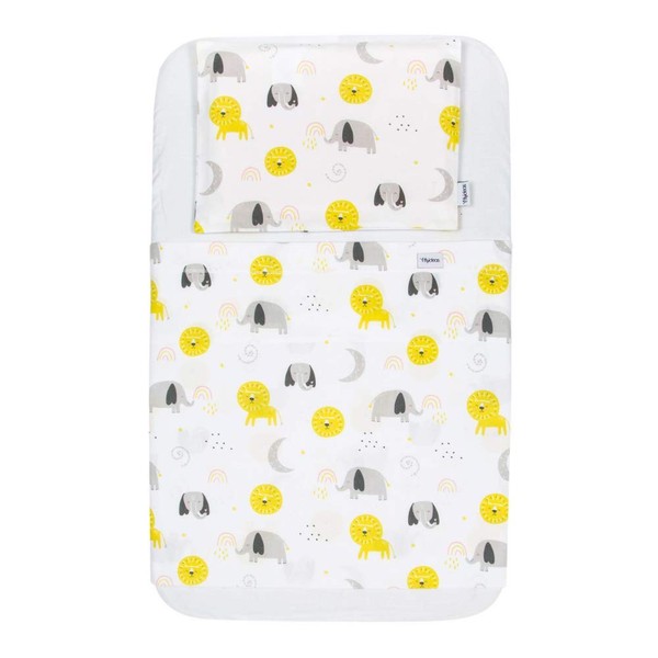 FlyIdeas Next2me Bedside Bed Fitted Sheet 4-Piece Complete Set 83