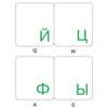 Online-Welcome Russian Transparent Keyboard Sticker Green