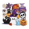 HEYTRCO 12PCS Halloween Witch Iron on Patches, Cute Cauldron Ghost