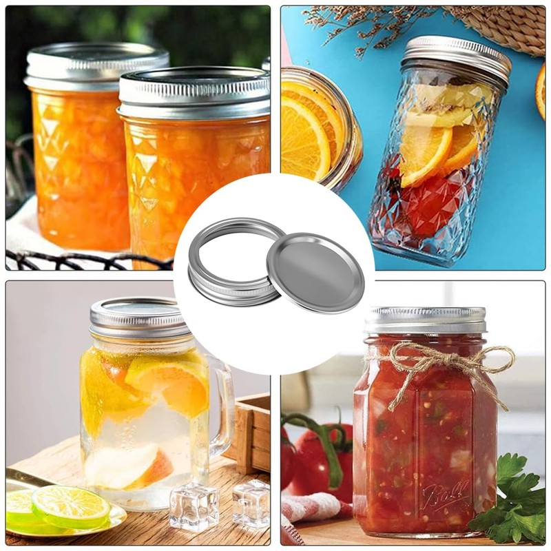 Mason Jar Lids, Pack of 10, 86 mm Screw Cap