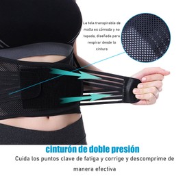 ALBERTO Soporte Lumbar para Hombres y Mujeres,Fajas de Gym para Moldear Cintura y Abdomen，para Dolor de Disco herniado, ciática y escoliosis, protegen la Cintura y los músculos de la Espalda。