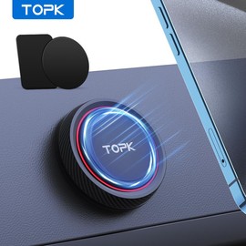 TOPK Magnetic Car Phone Holder Car Mount for Windshield and Dashboard Magnetic Wall Holder for for Cellphones Smartphone Stand christmas 2024 ornament - Color: 2-Pack