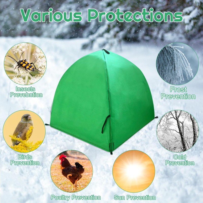 CIEOVO 2 Pack Winter Plant Covers Freeze Protection Shrub Covers