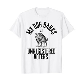 American Funny Dog Voter Elections Republican Democate T-Shirt