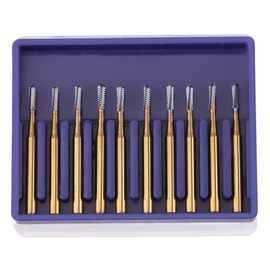 10pcs /set High Speed Dental Tungsten Steel Crown Metal Cutting Burs