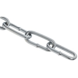 Campbell 0722827 Low Carbon Steel Straight Link Coil Chain in Reel, Zinc Plated, 2/0 Trade, 0.19" Diameter, 40' Length, 520 lbs Load Capacity