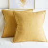 Lutanky Linen Cushion Covers Pack of 2 Elegant Square Throw
