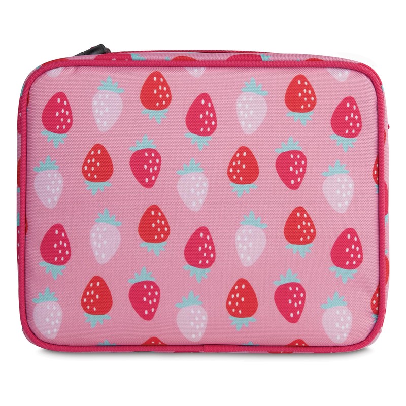 PackIt Freezable Classic Lunch Box, Sweet Strawberry, Built with ECOFREEZE