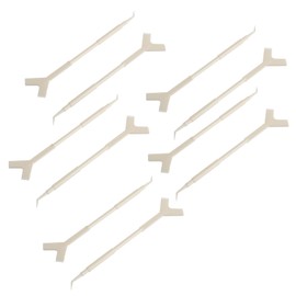 Healeved 10pcs False Eyelash Y-shaped Brush Eyelash Spoolie Perming Curler Shield Comb Lash Separator Lash Tools Eyelash Extension Eyelash Mascara The Tools Lash Lift Comb White Pv Material