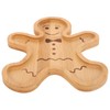 GLEAVI Gingerbread Man Snack Board: Wood Christmas Gingerbread Platter Holiday