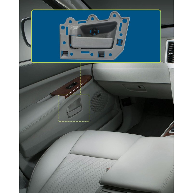 LUJUNTEC Interior Door Handles,Front Rear Door Handles Driver Left Passenger
