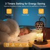 Black Candle Warmer Lamp with Timer - Adjustable Height Candle