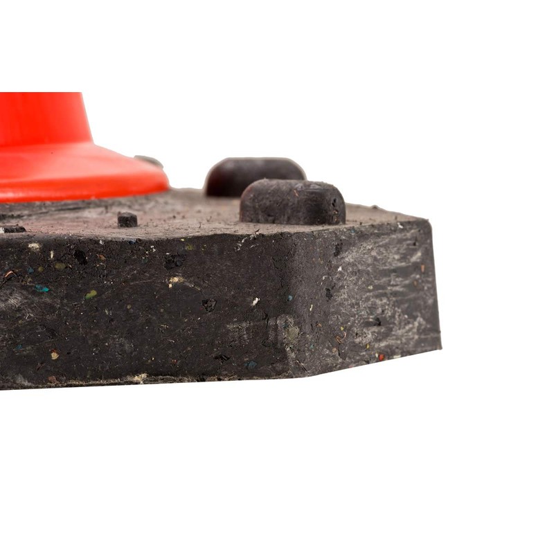 UvV® Bigfoot Traffic Cone 50 cm Pylons (HD-PE, Hard) Red