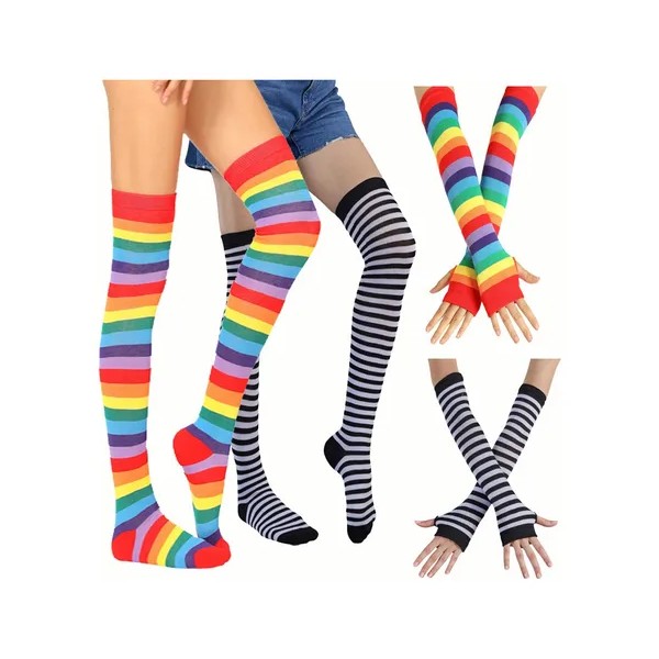 Calcetines Largo Dama Media Termico Punto Raya Arcoir Guante