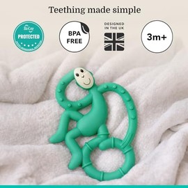 Mordedera para Bebé MatchStick Mini Monkey Mordedor, Verde (Green), 10 cm