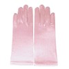 Miranda's Bridal Women's Wrist Length Formal Satin Gloves Pink