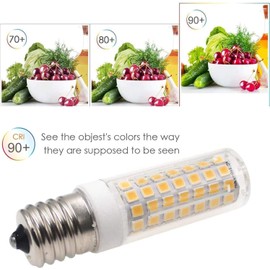 Adzok E17 Led Bulb 8W dimmable AC110v 120v E17 led Microwave Oven Light 800LM 80 watt Halogen Equivalent E17 Base Warm White 3000K,2 Pack of…