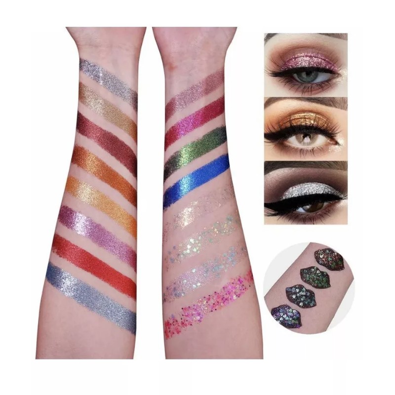 Glitter Eyeshadow 15 Colors Matte Makeup Kit Shimmer Eye Shadow