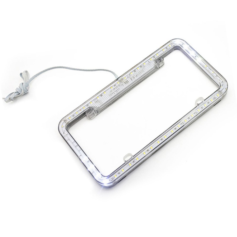 License Plate Frame Light LED Plate Holder Bracket 6W 12V