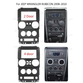 9''Car Radio Stereo Fascia Frame Dash Panel Trim Bezel for Jeep Wrangler 2008 09 10 4 Doors