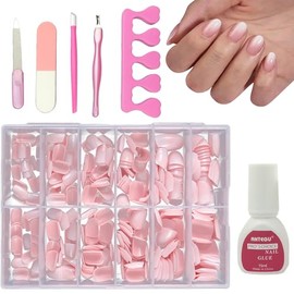 Virellay 360 Pcs Press On Nails Short, Fingernägel Fake Nails, Künstliche Nägel (Gradient Oval, 360pcs)