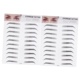 IWOWHERO 2pcs Imitation Eyebrow Transfer Stickers for Natural Look Eyebrow Tool for Men and Women Easy-to-Use