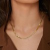 Golden Plated Chain, Women's Herringbone Chain Necklace, Stackable Necklaces, Layered