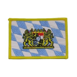 AES Bavaria Bavarian German Lion Crest Germany Country Flag Iron On Patch
