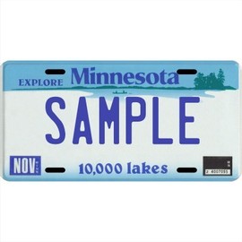 Your Name Your State Custom Metal License Plate - Choose from All 50 States (Minnesota, 6" x 12" Standard Thickness (.030"))