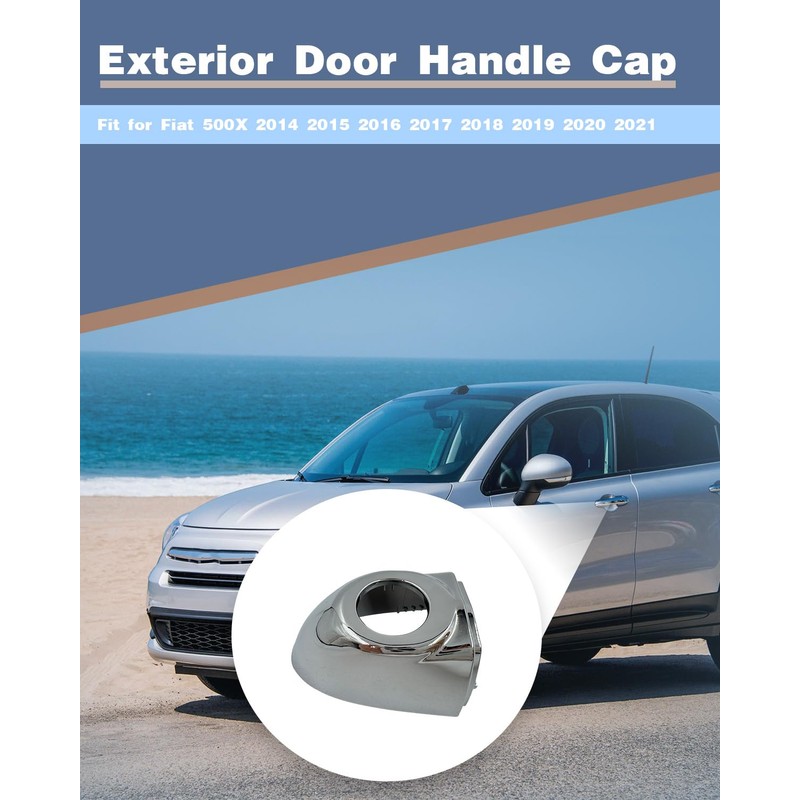 OWNDR Chrome Exterior Door Handle Cap Fit for Fiat 500X