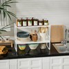WEJIPP Cabinet Organizer Shelf Expandable Cabinet Space Rack Stackable Shelves