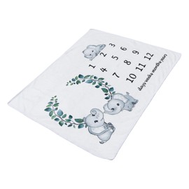 Kisangel 1pc Newborn Photography Blanket Soft Monthly Blanket for Boy Girl White Green Photo Backdrop Versatile Sleep