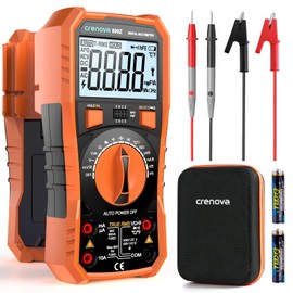 Crenova 890Z Digital Multimeter, 6000 Counts TRMS Multimeter Tester, DC AC Voltmeter Ohmmeter, Measures Voltage Current Capacitance Diodes Continuity Resistance Transistor Temperature with NCV